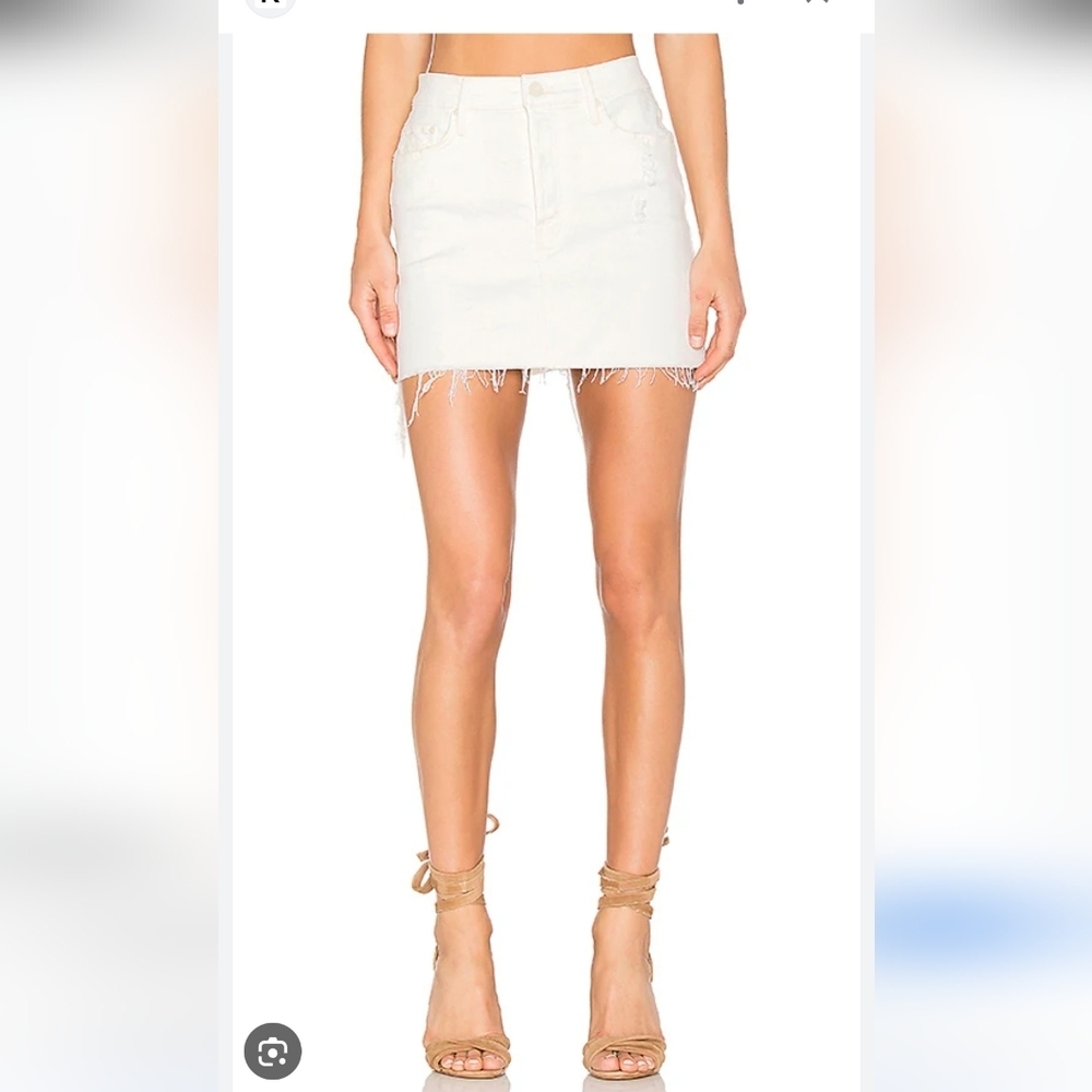 MOTHER Vagabond Fray Mini Skirt Size 24